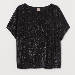 Black Sequined Top